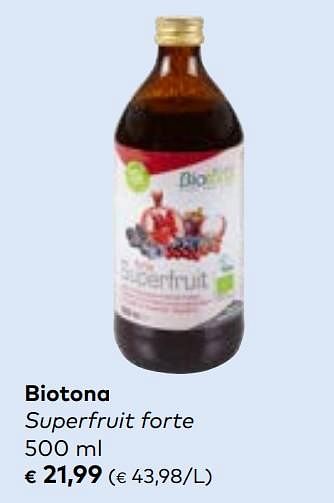 Promotions Biotona superfruit forte - Biotona - Valide de 27/03/2024 à 23/04/2024 chez Bioplanet