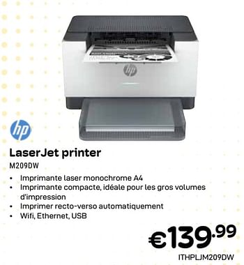 Promoties Hp laserjet printer m209dw - HP - Geldig van 01/04/2024 tot 30/04/2024 bij Compudeals