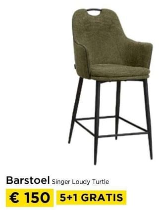 Promotions Barstoel singer loudy turtle - Produit maison - Molecule - Valide de 01/04/2024 à 30/04/2024 chez Molecule