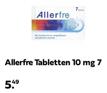 Promoties Allerfre tabletten - Allerfre - Geldig van 07/04/2024 tot 14/04/2024 bij Plein