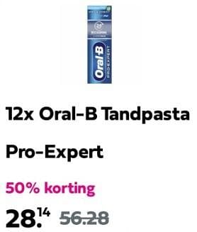 Promoties Oral b tandpasta pro-expert - Oral-B - Geldig van 07/04/2024 tot 14/04/2024 bij Plein