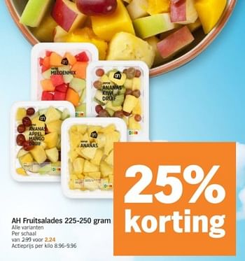 Promoties Fruitsalades - Huismerk - Albert Heijn - Geldig van 08/04/2024 tot 14/04/2024 bij Albert Heijn