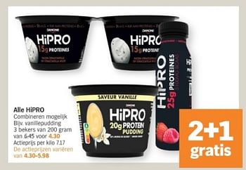 Promoties Hipro vanillepudding - Hipro - Geldig van 08/04/2024 tot 14/04/2024 bij Albert Heijn