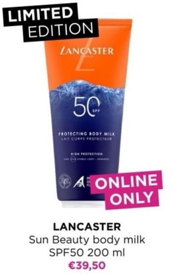 Promoties Lancaster sun beauty body milk spfso - Lancaster - Geldig van 08/04/2024 tot 14/04/2024 bij ICI PARIS XL