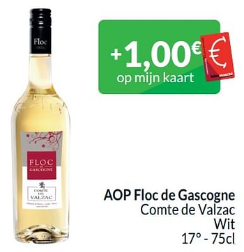 Promotions Aop floc de gascogne comte de valzac wit - Vins blancs - Valide de 01/04/2024 à 30/04/2024 chez Intermarche