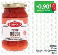 Promoties Bertolli pesto rosso of alla genovese - Bertolli - Geldig van 01/04/2024 tot 30/04/2024 bij Intermarche