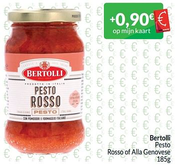 Promoties Bertolli pesto rosso of alla genovese - Bertolli - Geldig van 01/04/2024 tot 30/04/2024 bij Intermarche