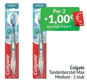 Promoties Colgate tandenborstel max medium - Colgate - Geldig van 01/04/2024 tot 30/04/2024 bij Intermarche