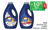 Promoties Dash vloeibaar wasmiddel platinum - Dash - Geldig van 01/04/2024 tot 30/04/2024 bij Intermarche
