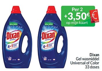 Promotions Dixan gel wasmiddel universal of color - Dixan - Valide de 01/04/2024 à 30/04/2024 chez Intermarche
