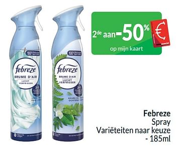 Promotions Febreze spray - Febreze - Valide de 01/04/2024 à 30/04/2024 chez Intermarche