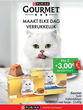 Promotions Gourmet gold kattenblikken - Purina - Valide de 01/04/2024 à 30/04/2024 chez Intermarche
