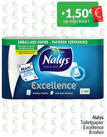 Promotions Nalys toiletpapier excellence - Nalys - Valide de 01/04/2024 à 30/04/2024 chez Intermarche