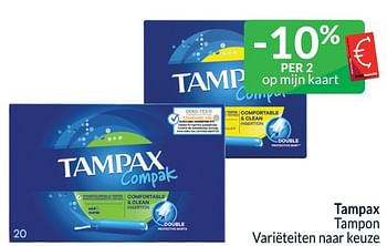 Promotions Tampax tampon - Tampax - Valide de 01/04/2024 à 30/04/2024 chez Intermarche
