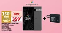 Promotions Pack google pixel 7a avec jbl go 3 - Google - Valide de 03/04/2024 à 16/04/2024 chez Auchan Ronq