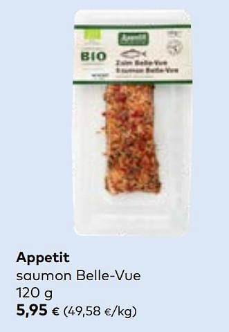 Promoties Appetit saumon belle-vue - Appetit - Geldig van 27/03/2024 tot 23/04/2024 bij Bioplanet