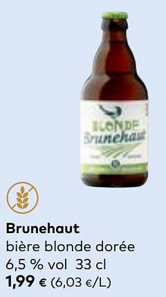 Promoties Brunehaut bière blonde dorée - Brunehaut - Geldig van 27/03/2024 tot 23/04/2024 bij Bioplanet