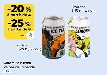Promoties Oxfam fair trade ice tea ou limonade - Oxfam Fairtrade - Geldig van 27/03/2024 tot 23/04/2024 bij Bioplanet