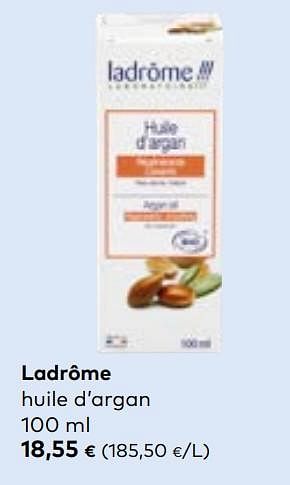 Promoties Ladrôme huile d’argan - Ladrome - Geldig van 27/03/2024 tot 23/04/2024 bij Bioplanet