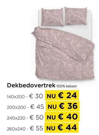 Promotions Dekbedovertrek 100% katoen - Produit maison - Molecule - Valide de 01/04/2024 à 30/04/2024 chez Molecule