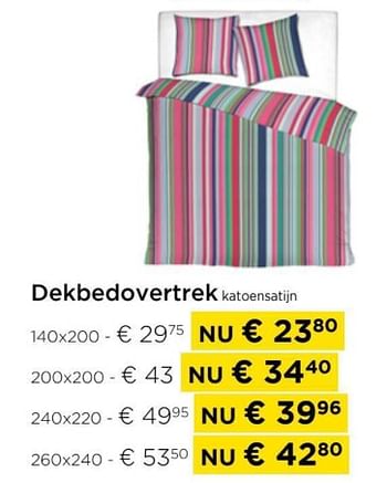 Promotions Dekbedovertrek katoensatijn - Produit maison - Molecule - Valide de 01/04/2024 à 30/04/2024 chez Molecule