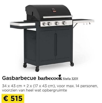Promoties Gasbarbecue barbecook stella 3201 - Barbecook - Geldig van 01/04/2024 tot 30/04/2024 bij Molecule