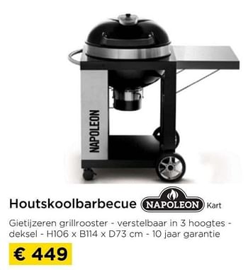 Promotions Houtskoolbarbecue napoleon kars - Napoleon - Valide de 01/04/2024 à 30/04/2024 chez Molecule