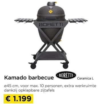 Promoties Kamado barbecue boretti ceramica l - Boretti - Geldig van 01/04/2024 tot 30/04/2024 bij Molecule