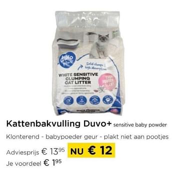 Promotions Kattenbakvulling duvo+ sensitive baby powder - Duvo - Valide de 01/04/2024 à 30/04/2024 chez Molecule
