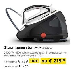 Stoomgenerator calor gv9550c0