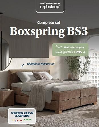 Promotions Boxspring bs3 elektrische - Ergosleep - Valide de 04/04/2024 à 04/05/2024 chez Sleeplife
