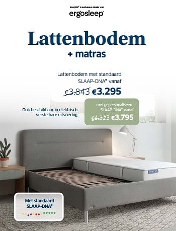Promotions Lattenbodem met standaard slaap-dna - Ergosleep - Valide de 04/04/2024 à 04/05/2024 chez Sleeplife