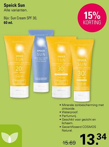 Promotions Sun cream spf 30 - Speick - Valide de 03/04/2024 à 20/04/2024 chez De Online Drogist