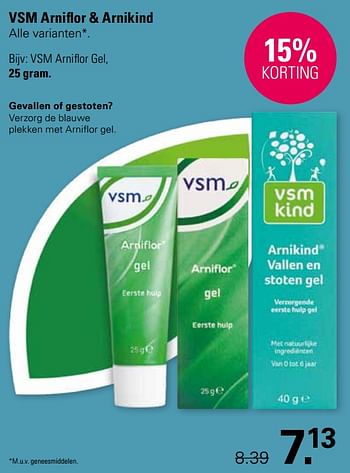 Promotions Vsm arniflor gel - VSM - Valide de 03/04/2024 à 20/04/2024 chez De Online Drogist