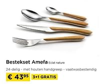Promoties Bestekset amefa eclat nature - Amefa - Geldig van 01/04/2024 tot 30/04/2024 bij Molecule