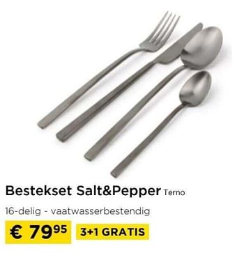 Promoties Bestekset salt+pepper terno - Salt & Pepper - Geldig van 01/04/2024 tot 30/04/2024 bij Molecule