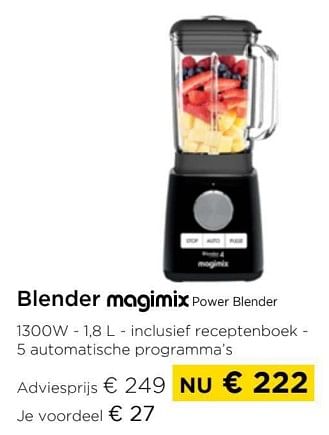 Promoties Blender magimix power blender - Magimix - Geldig van 01/04/2024 tot 30/04/2024 bij Molecule
