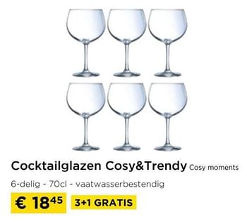 Promotions Cocktailglazen cosy+trendy cosy moments - Cosy & Trendy - Valide de 01/04/2024 à 30/04/2024 chez Molecule