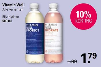 Promotions Vitamin well hydrate - Vitamin Well - Valide de 03/04/2024 à 20/04/2024 chez De Online Drogist