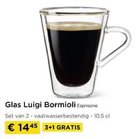 Promoties Glas luigi bormioli esprissino - Bormioli - Geldig van 01/04/2024 tot 30/04/2024 bij Molecule