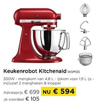 Keukenrobot kitchenaid 5ksm125-Kitchenaid