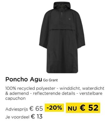 Promotions Poncho agu go grant - Agu - Valide de 01/04/2024 à 30/04/2024 chez Molecule