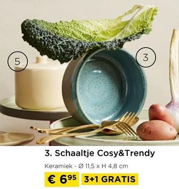 Promotions Schaaltje cosy+trendy - Cosy & Trendy - Valide de 01/04/2024 à 30/04/2024 chez Molecule