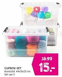 Clipbox set kunststof-Huismerk - Xenos