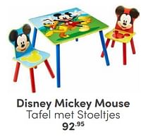 Disney mickey mouse tafel met stoeltjes-Disney