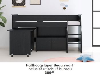Promoties Halfhoogslaper beau zwart - Huismerk - Baby & Tiener Megastore - Geldig van 06/04/2024 tot 20/04/2024 bij Baby & Tiener Megastore