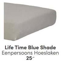 Life time blue shade eenpersoons hoeslaken-Lifetime