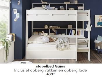 Promoties Stapelbed gaius - Huismerk - Baby & Tiener Megastore - Geldig van 06/04/2024 tot 20/04/2024 bij Baby & Tiener Megastore