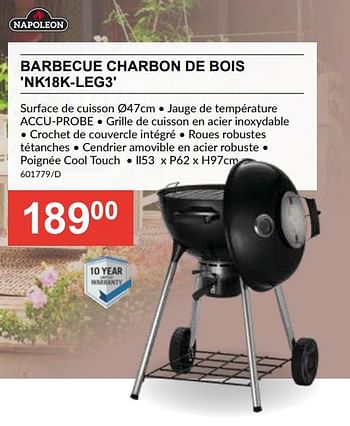 Promoties Barbecue charbon de bois nk18k leg3 - Napoleon - Geldig van 28/03/2024 tot 14/04/2024 bij HandyHome