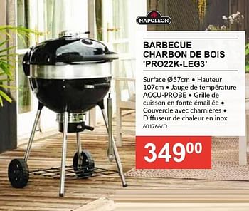Promoties Barbecue charbon de bois pro22k leg3 - Napoleon - Geldig van 28/03/2024 tot 14/04/2024 bij HandyHome